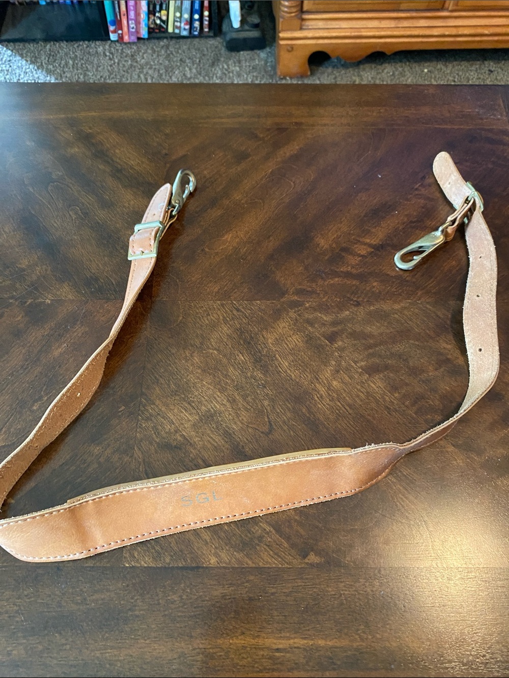 Leather Adjustable Brown Shoulder Strap for Bags SGL monogram